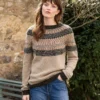 Float Stitch Yoke Donegal Sweater -Celtic And Co Sales 100969