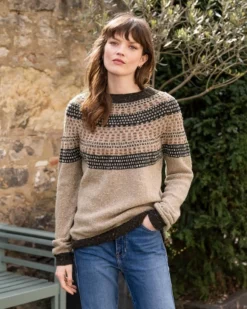 Float Stitch Yoke Donegal Sweater