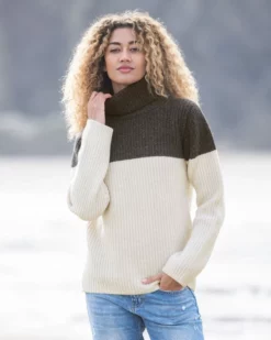 Colourblock Turtleneck -Celtic And Co Sales 104728