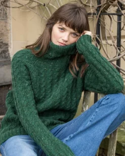 Donegal Cable Turtleneck -Celtic And Co Sales 104782
