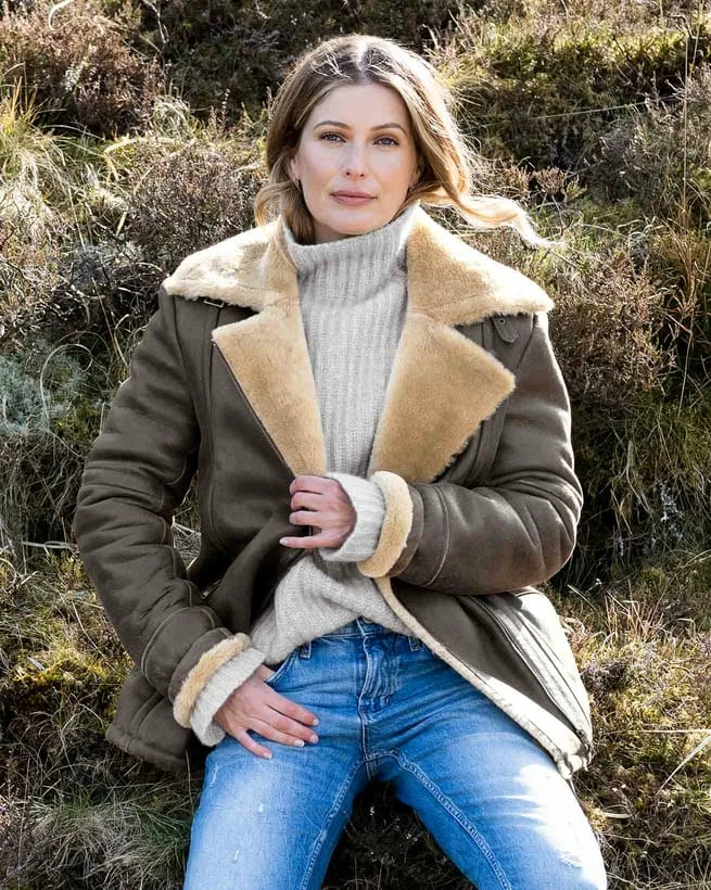 Boyfriend Aviator Shearling Jacket 4 Boyfriend Aviator Shearling Jacket - Image 2