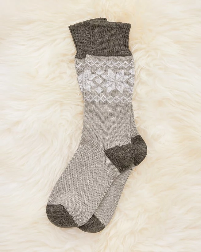 Ladies' Cashmere Cotton Fair Isle Socks 3 Ladies' Cashmere Cotton Fair Isle Socks