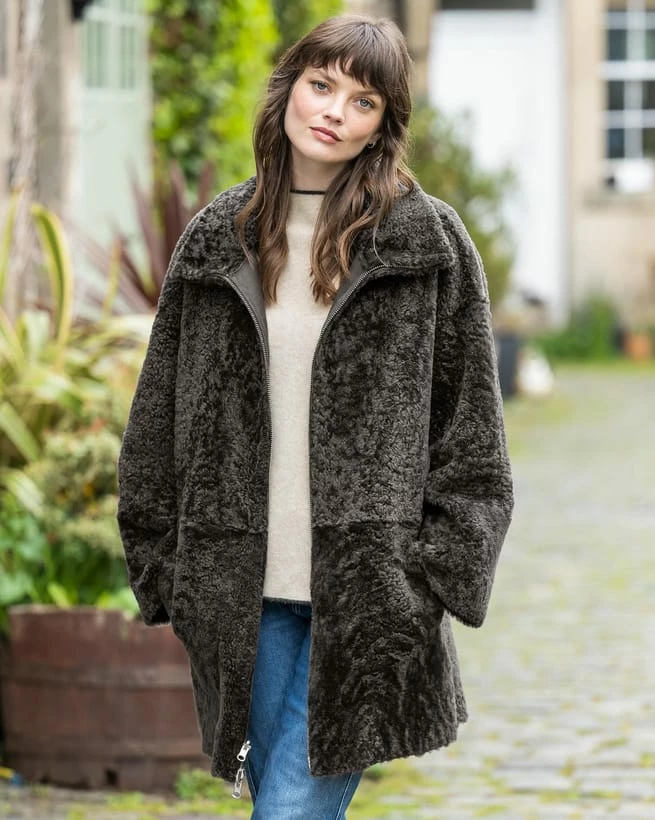 Reversible Funnel Neck Coat 5 Reversible Funnel Neck Coat - Image 3