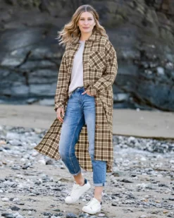 Wool Long Line Shacket -Celtic And Co Sales 105082