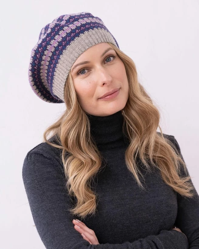 Lambswool Fair Isle Beret 6 Lambswool Fair Isle Beret - Image 4