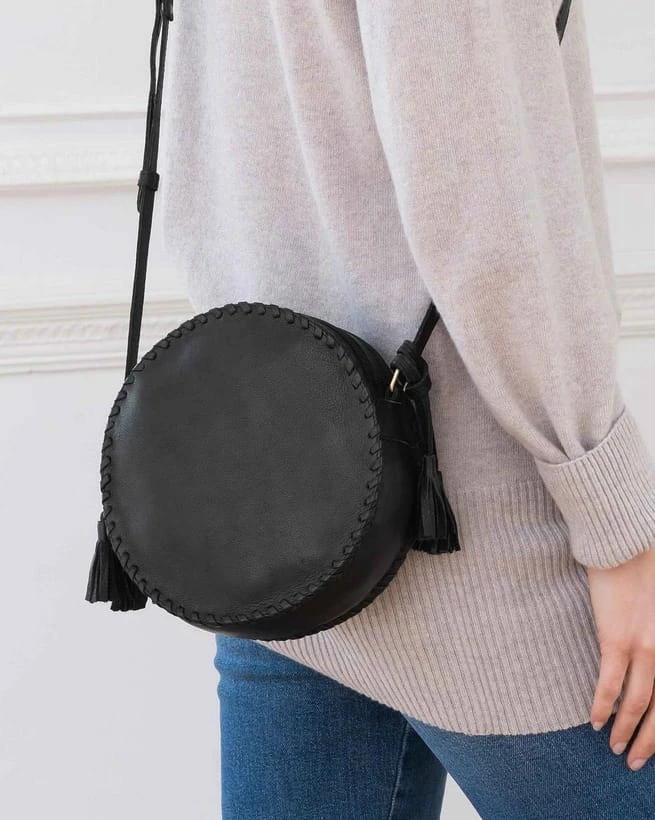 Leather Round Cross Body Bag 5 Leather Round Cross Body Bag - Image 3