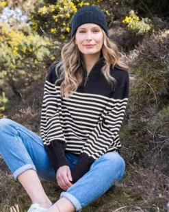 Merino Zip Neck Sweater -Celtic And Co Sales 107903 1