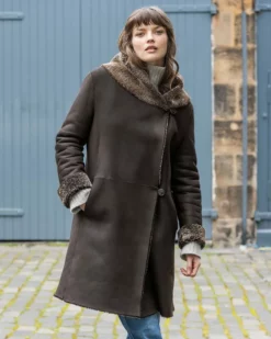 Shawl Collar 3/4 Coat 9 Shawl Collar 3/4 Coat -Celtic And Co Sales 109204