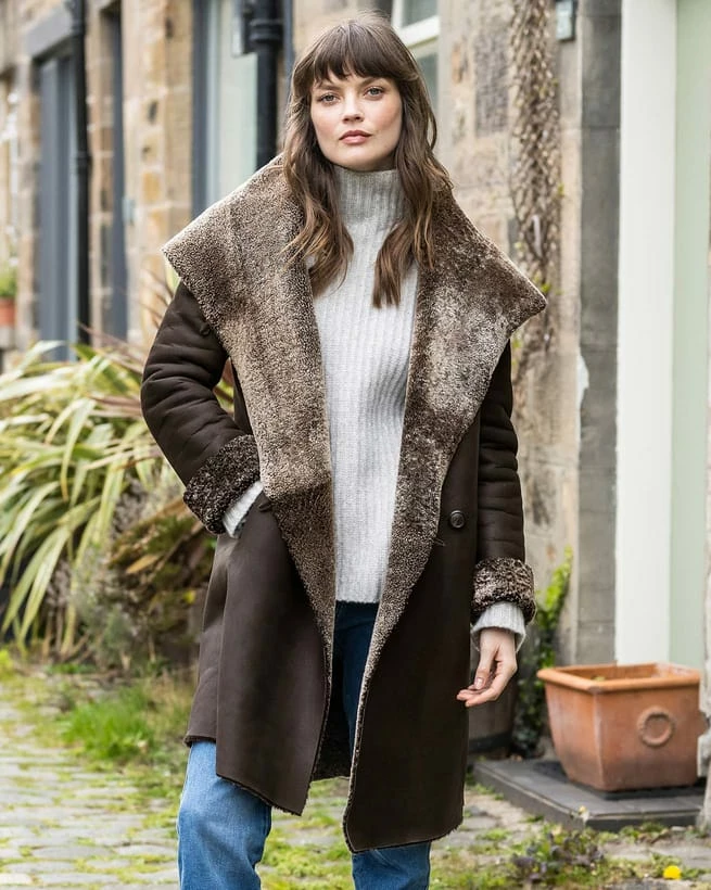 Shawl Collar 3/4 Coat 4 Shawl Collar 3/4 Coat - Image 2