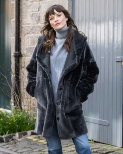 Reversible Hooded Cocoon Coat