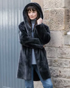 Reversible Hooded Cocoon Coat 8 Reversible Hooded Cocoon Coat -Celtic And Co Sales 109750