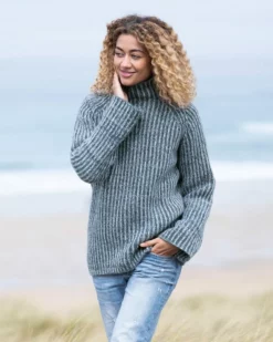 Chunky Fishermans Rib Sweater -Celtic And Co Sales 110183