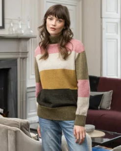 Block Stripe Sweater -Celtic And Co Sales 111539