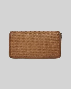 Woven Leather Matinee Purse