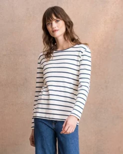 Organic Cotton Long Sleeve Stripe T Shirt -Celtic And Co Sales 119102