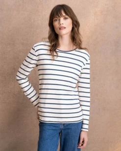 Organic Cotton Long Sleeve Stripe T Shirt -Celtic And Co Sales 119104 1
