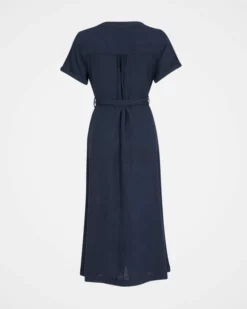 Linen Button Through Dress -Celtic And Co Sales 124943