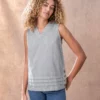 Organic Cotton/Linen Pleat Hem Top 2 Organic Cotton/Linen Pleat Hem Top -Celtic And Co Sales 125603