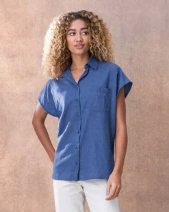 Linen/Cotton Drape Shirt