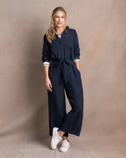 Linen Long Sleeve Jumpsuit
