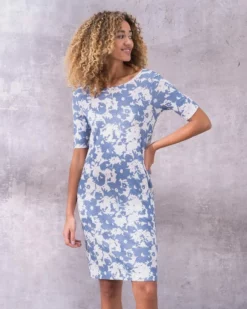 Linen/Cotton Knee Length Dress 9 Linen/Cotton Knee Length Dress -Celtic And Co Sales 128368