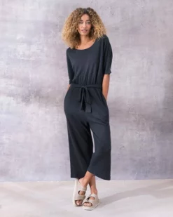 Linen/Organic Cotton Short Sleeve Jumpsuit