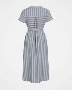 Organic Cotton/Linen Button Through Dress -Celtic And Co Sales 128642