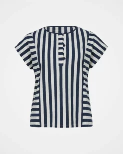 Cutabout Stripe Jersey Top -Celtic And Co Sales 128696