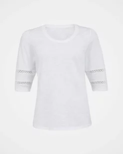 Organic Cotton Sleeve Detail Jersey Top -Celtic And Co Sales 128795