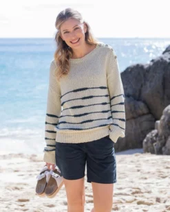Drop Stitch Breton Sweater