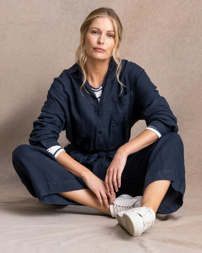 Linen Long Sleeve Jumpsuit 5 Linen Long Sleeve Jumpsuit - Image 3