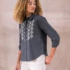Organic Cotton Embroidery Detail Blouse -Celtic And Co Sales 129065