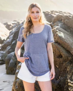 Linen Scoop Neck T-Shirt 9 Linen Scoop Neck T-Shirt -Celtic And Co Sales 129564