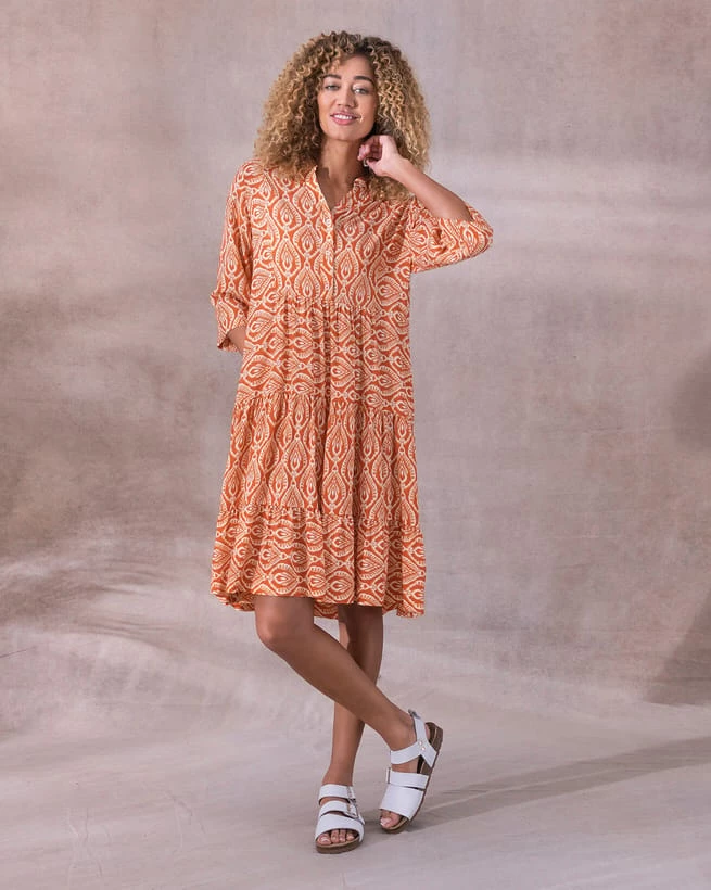 Viscose Knee Length Swing Dress 5 Viscose Knee Length Swing Dress - Image 3