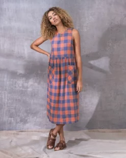 Button Detail Midi Dress