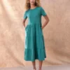 Organic Cotton Tiered Jersey Midi Dress -Celtic And Co Sales 129796