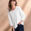 Organic Cotton Pintuck Jersey Top -Celtic And Co Sales 129863