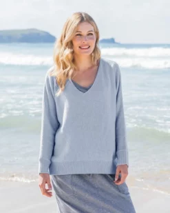 Alpaca Merino Slouch V Neck -Celtic And Co Sales 129914 1