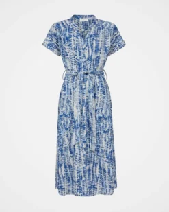 Linen Blend Button Through Dress -Celtic And Co Sales 130828