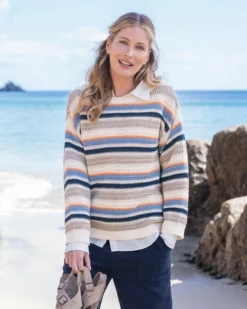 Organic Cotton Pointelle Stitch Sweater