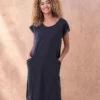 Organic Cotton Loop Trim Jersey Dress -Celtic And Co Sales 131169