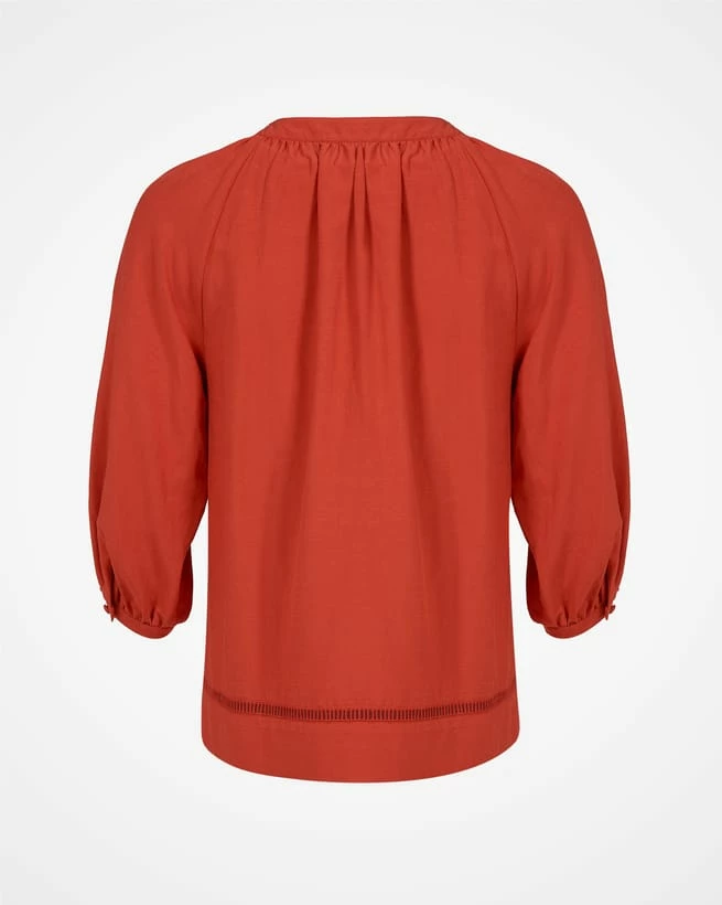 Ladder Trim Tie Neck Blouse 6 Ladder Trim Tie Neck Blouse - Image 4