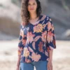 V Neck Printed Swing Top -Celtic And Co Sales 136884
