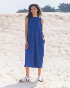 Organic Cotton Pleated Back Midi Dress -Celtic And Co Sales 136886