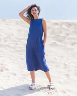 Organic Cotton Pleated Back Midi Dress -Celtic And Co Sales 136887 1