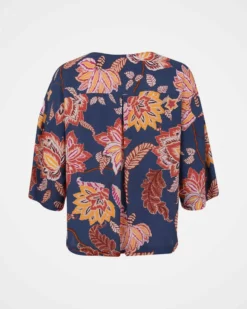 V Neck Printed Swing Top -Celtic And Co Sales 136907