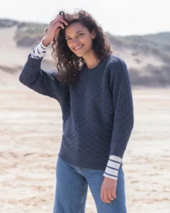Organic Cotton Wave Stitch Sweater -Celtic And Co Sales 138586