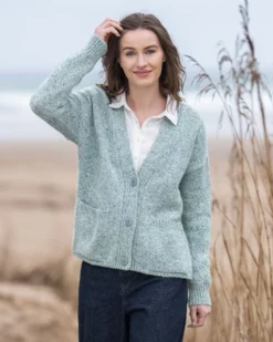 Alpaca Tweed Cardigan -Celtic And Co Sales 142097