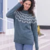 Shetland Chevron Yoke Sweater -Celtic And Co Sales 142099