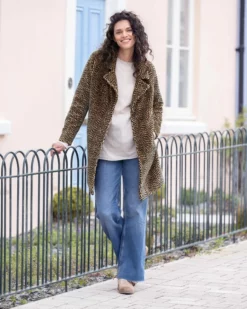 Cheetah Print Shearling Coat -Celtic And Co Sales 142116